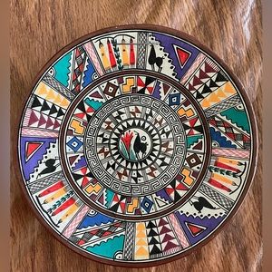 Hand painted signed Cusco plate